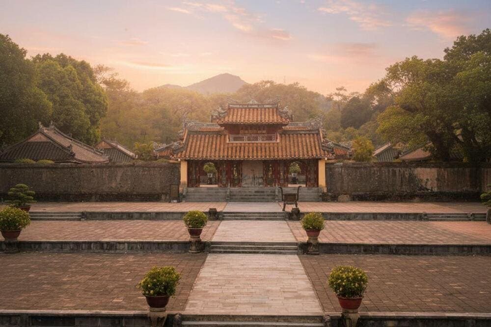 Du khách nên tham quan lăng Minh Mạng vào mùa khô, từ tháng 03 - 08