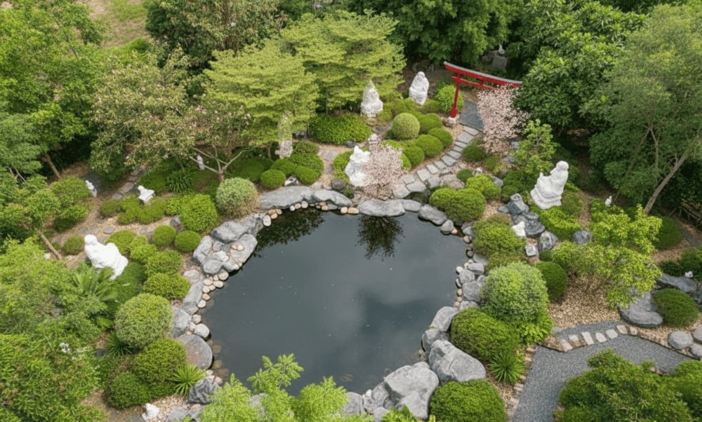 Bạn có thể đến đây để tham gia các nghi lễ cúng bái, tĩnh tâm giữa những đài hoa anh đào và ngắm nhìn hồ cá Koi trong không khí thư thái