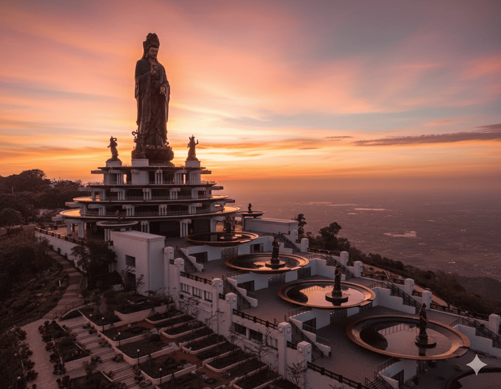 Tượng Phật Bà Tây Bổ Đà Sơn trên Đỉnh Vân Sơn