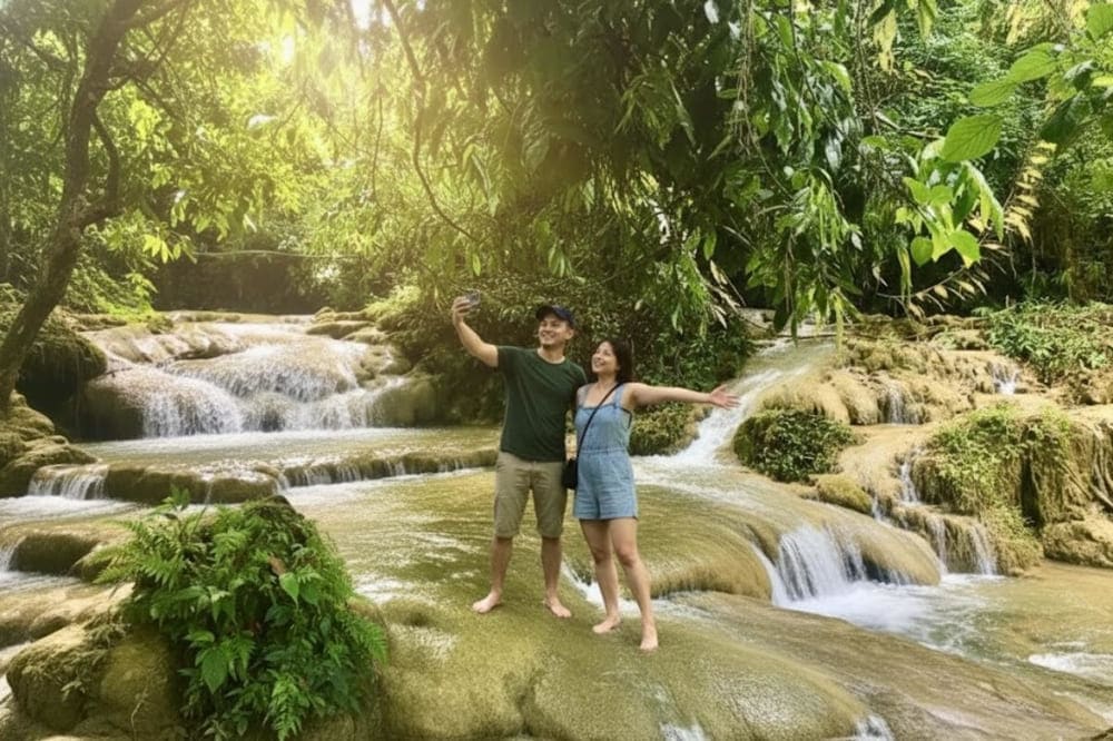 Giải nhiệt rừng xanh - Trải nghiệm thác nước mát lạnh ở Pù Luông.