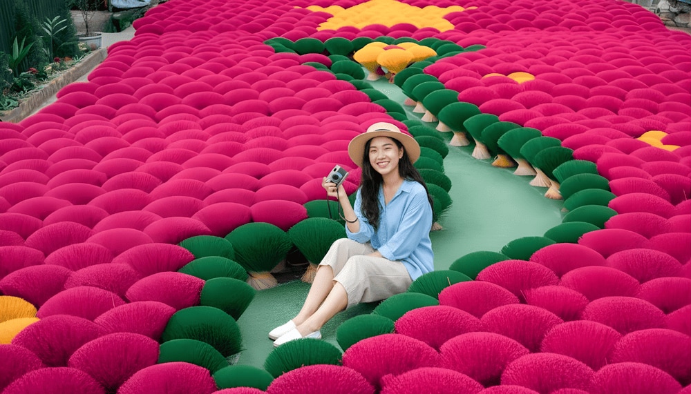 Du khách nên chụp vào sáng sớm hoặc chiều muộn, khi ánh nắng dịu nhẹ để có những bức ảnh ưng ý nhất