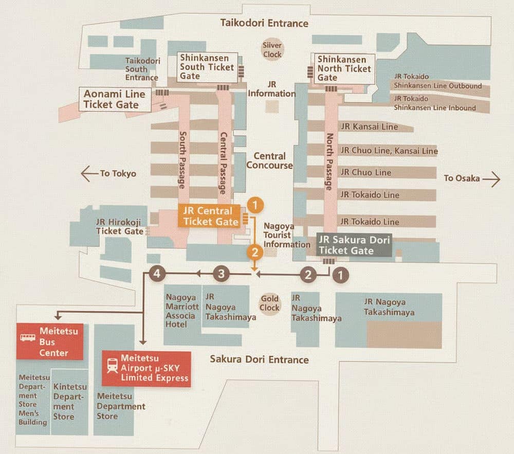 Hướng dẫn cách chuyển tiếp từ sân bay đến các chuyến tàu JR khác
