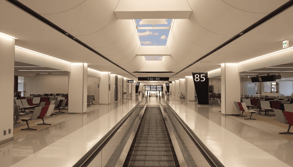 Khu vực toà nhà vệ tinh ở nhà ga 2