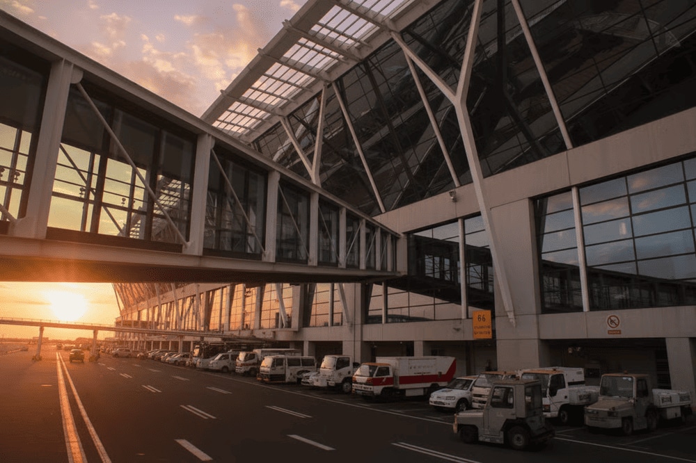 Cầu kết nối nhà ga chính và ga vệ tinh