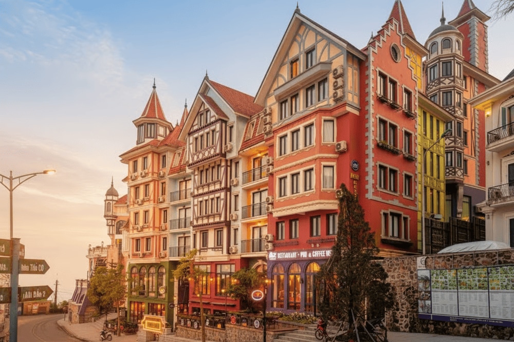 Dãy nhà đầy màu sắc tại Tam Đảo