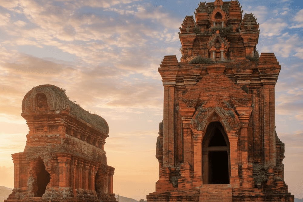 Tháp Chính là công trình đồ sộ nhất trong quần thể 4 tháp còn lại tại tháp Bánh Ít