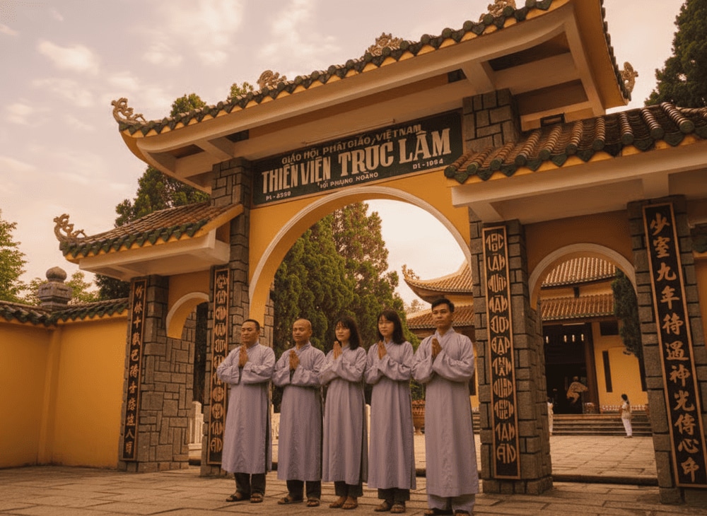 Du khách đến Thiền viện Trúc Lâm có thể tìm hiểu về thiền phái Trúc Lâm Yên Tử và các hoạt động Phật sự như thiền tọa, tụng kinh, v.v.