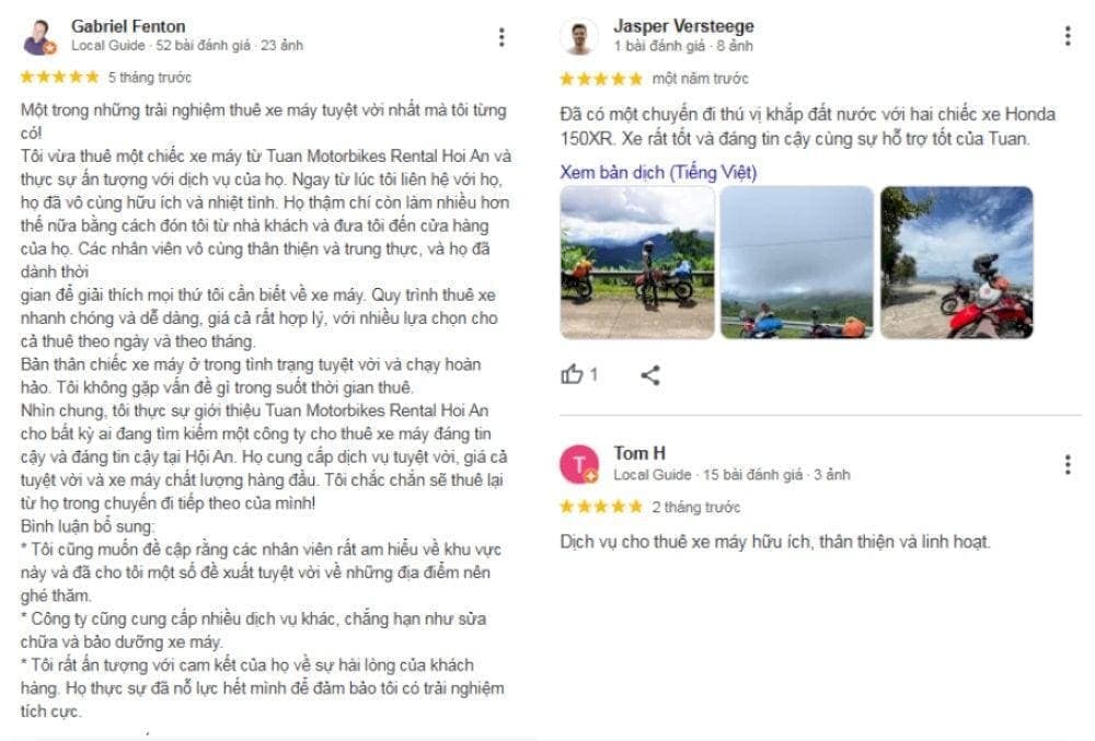 Khách hàng khen ngợi chất lượng xe và dịch vụ chu đáo