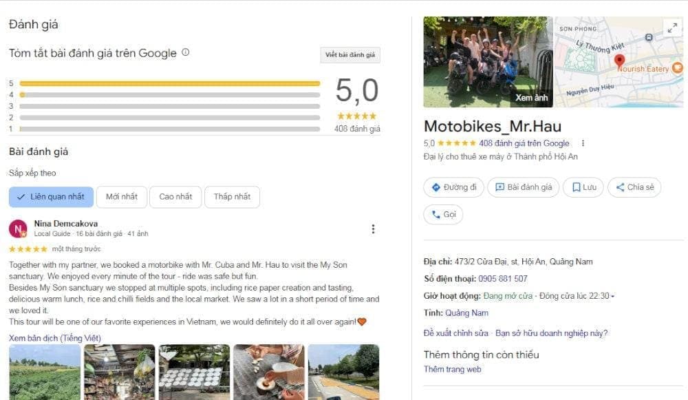 Mr Hậu Motorbike là một trong những điểm thuê xe máy Hội An được nhiều du khách tin chọn