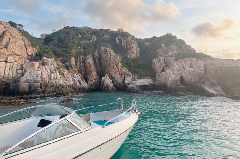 Đi cano tham quan vịnh Vĩnh Hy