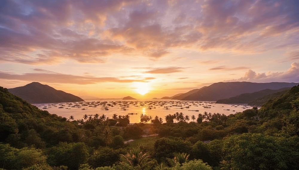 Không gian yên bình của vịnh Vũng Rô