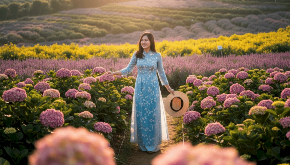 Những bức ảnh lung linh được chụp tại các vườn hoa Đà Lạt