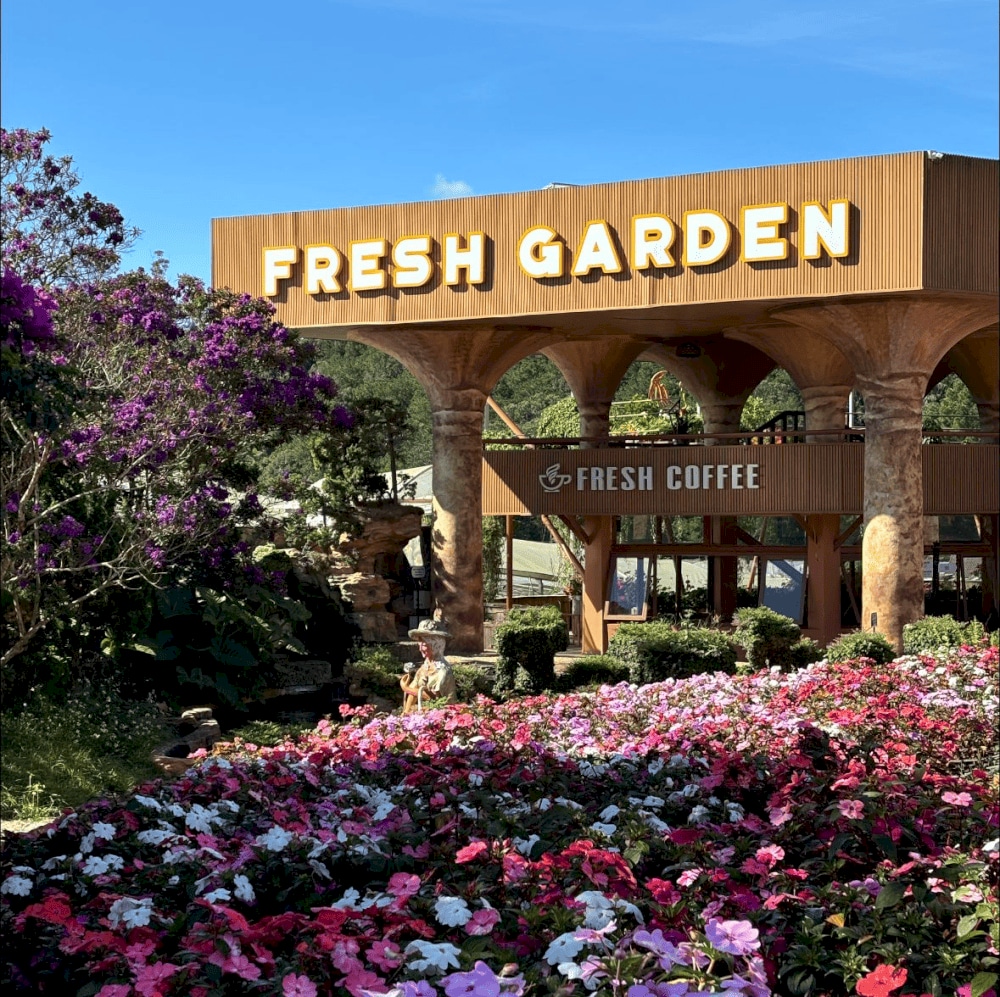 Vườn hoa Fresh Garden tựa chốn thiên đường cho những ai say mê sắc hoa và vẻ đẹp thiên nhiên. (Nguồn: Fanpage Khu du lịch Fresh Garden Đà Lạt)