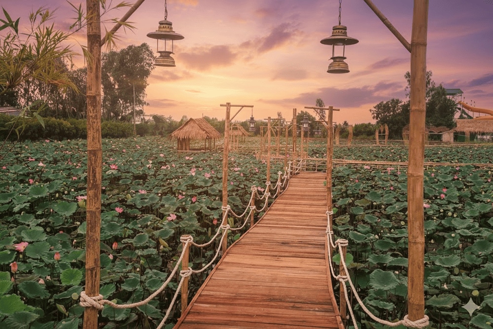 Không gian yên bình đậm chất miền quê sông nước