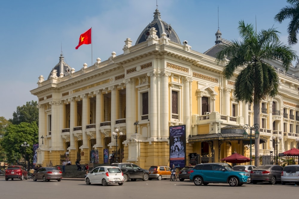 A magnificent symbol of French colonial architecture, the Hanoi Opera House stands in the heart of the city 