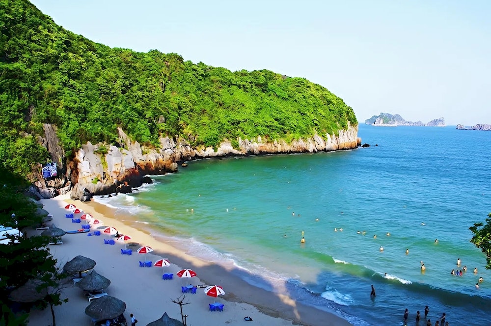 An view of Tung Thu Beach reveals a breathtaking landscape