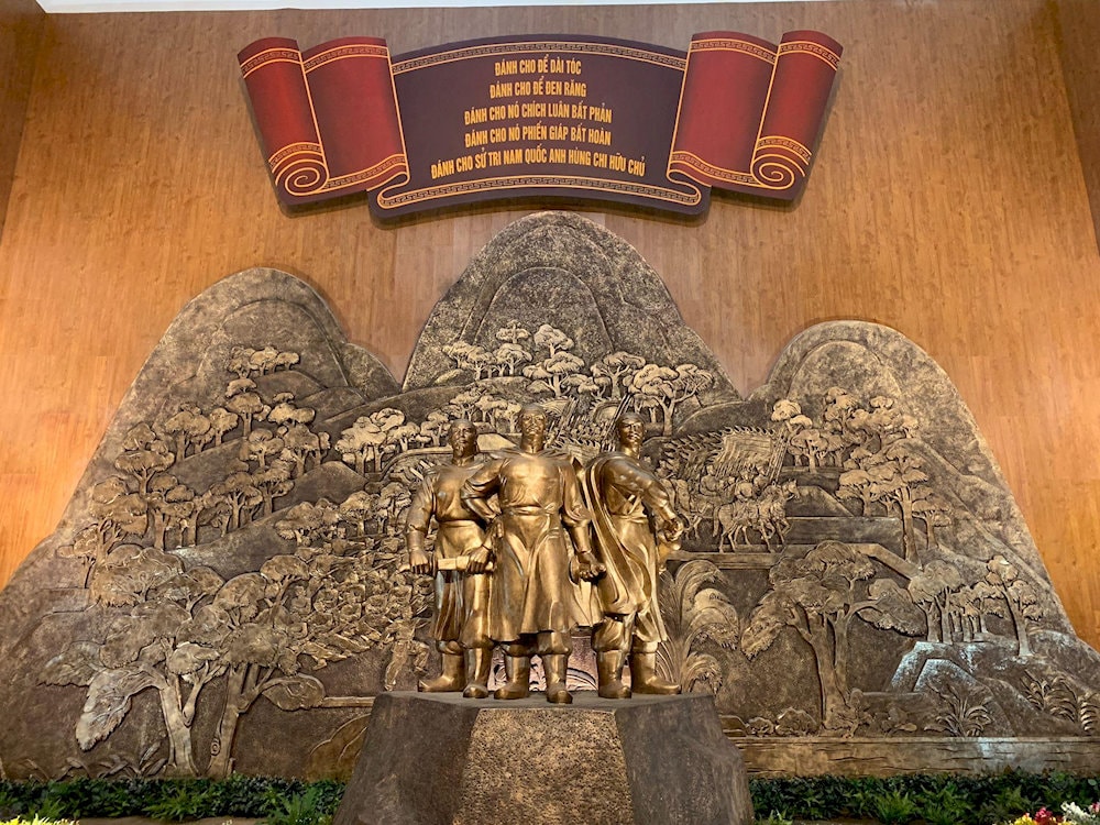 The exhibition hall displays over 11,000 artifacts reflecting the Tay Son Uprising and Emperor Quang Trung's legacy