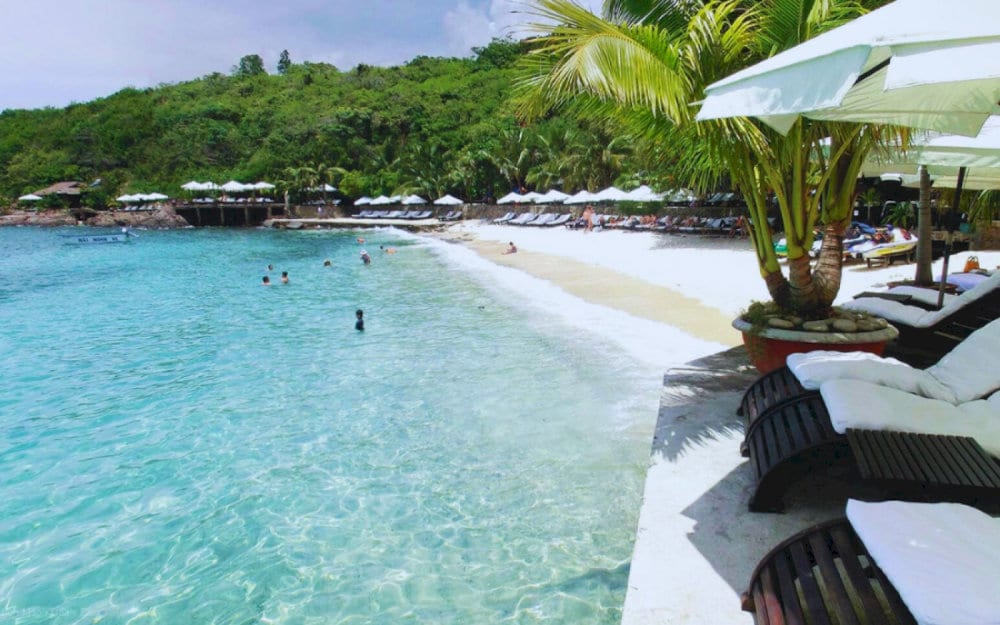 Mini Beach is accessible by boat, making it a great spot for a day trip from Nha Trang