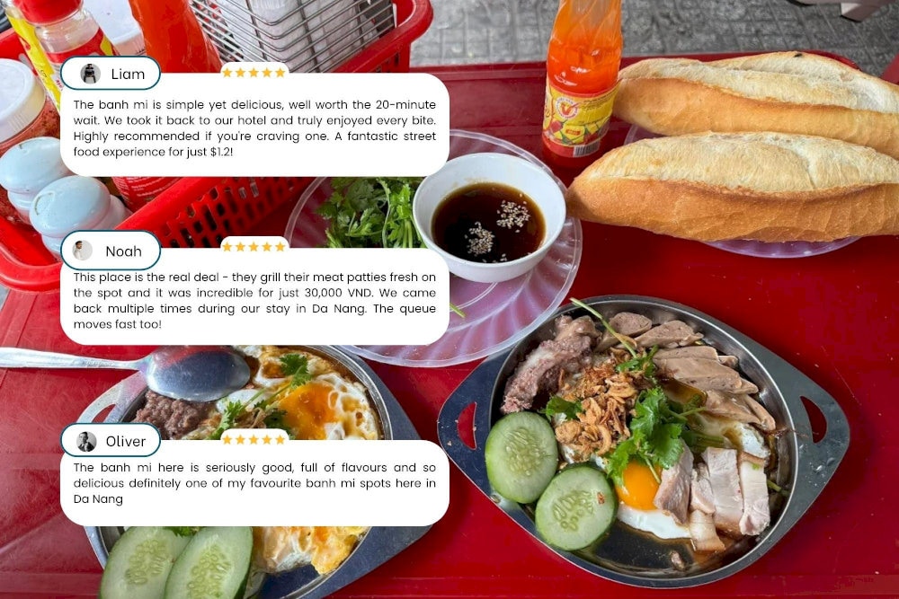 The taste of the pan bread at Mr. Tun's shop