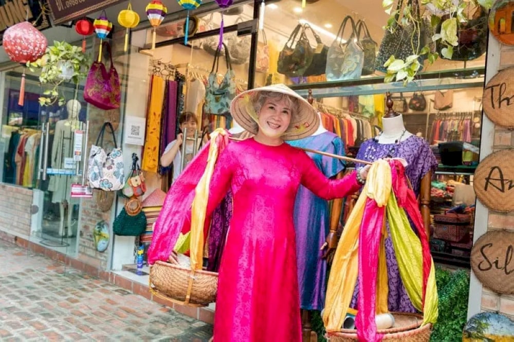Hoi An silk is dyed using traditional methods passed down for generations