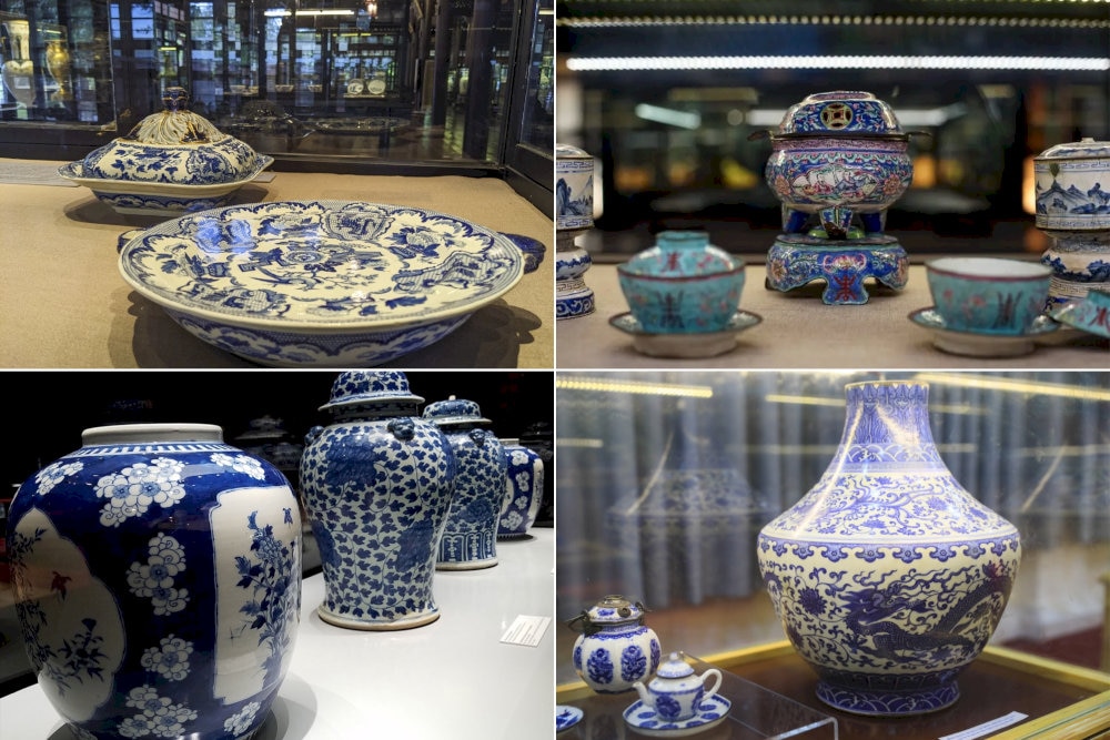 Glazed porcelain originating from various dynasties and countries