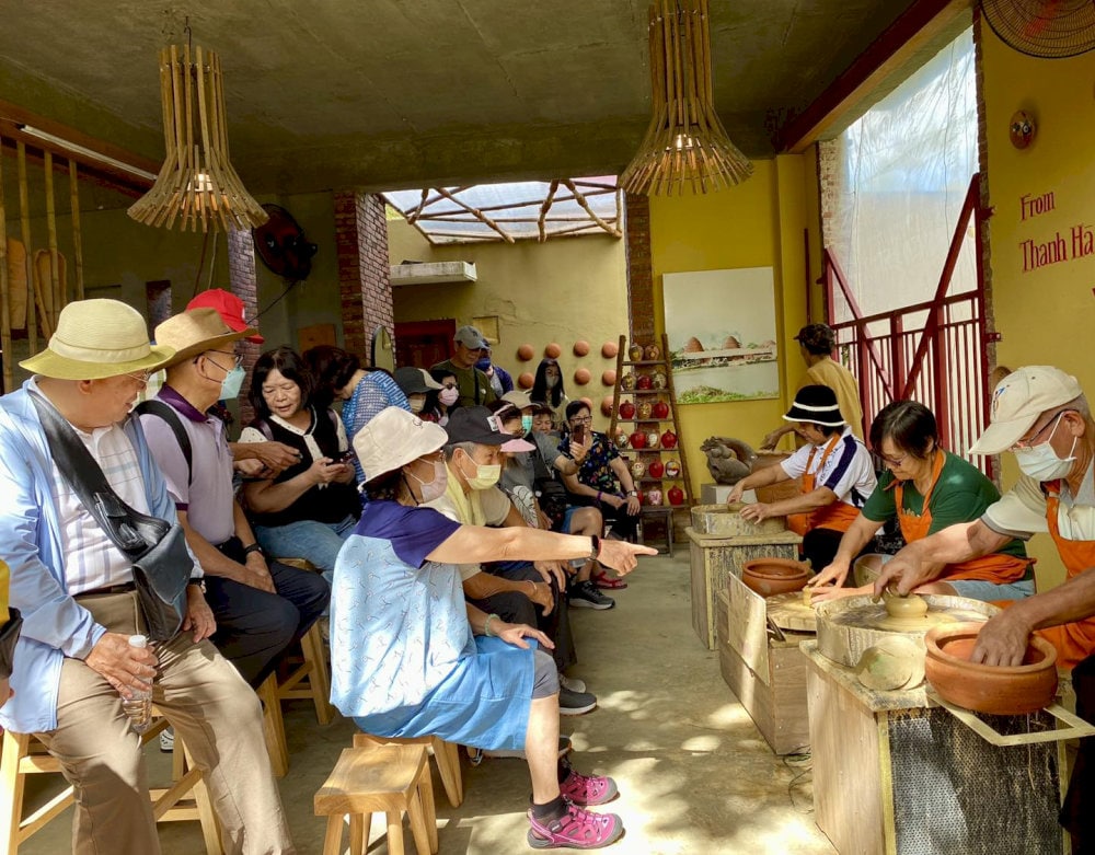 Visitors can see the pottery making process right in the park grounds