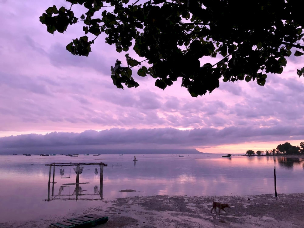 A romantic sunset at Thom Beach