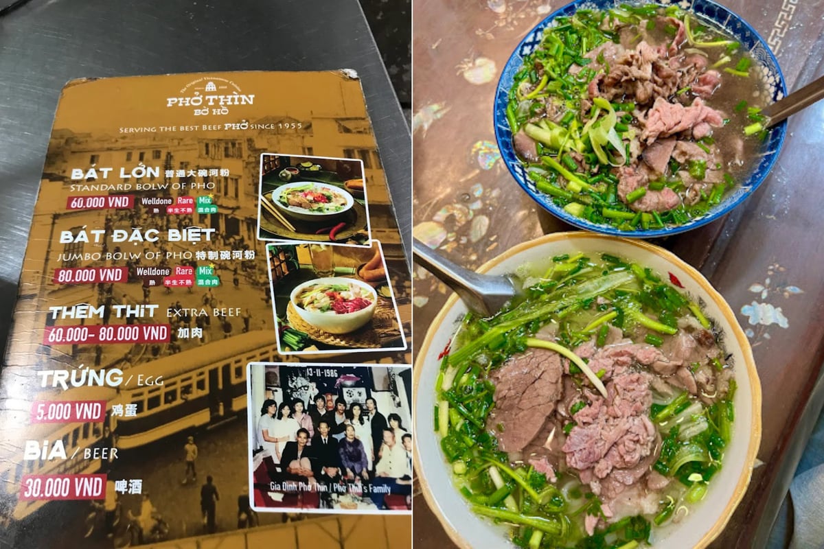 Phở Thìn Bờ Hồ đã ra đời từ năm 1955, giữ nguyên phong vị Hà Nội xưa cho đến hiện tại
