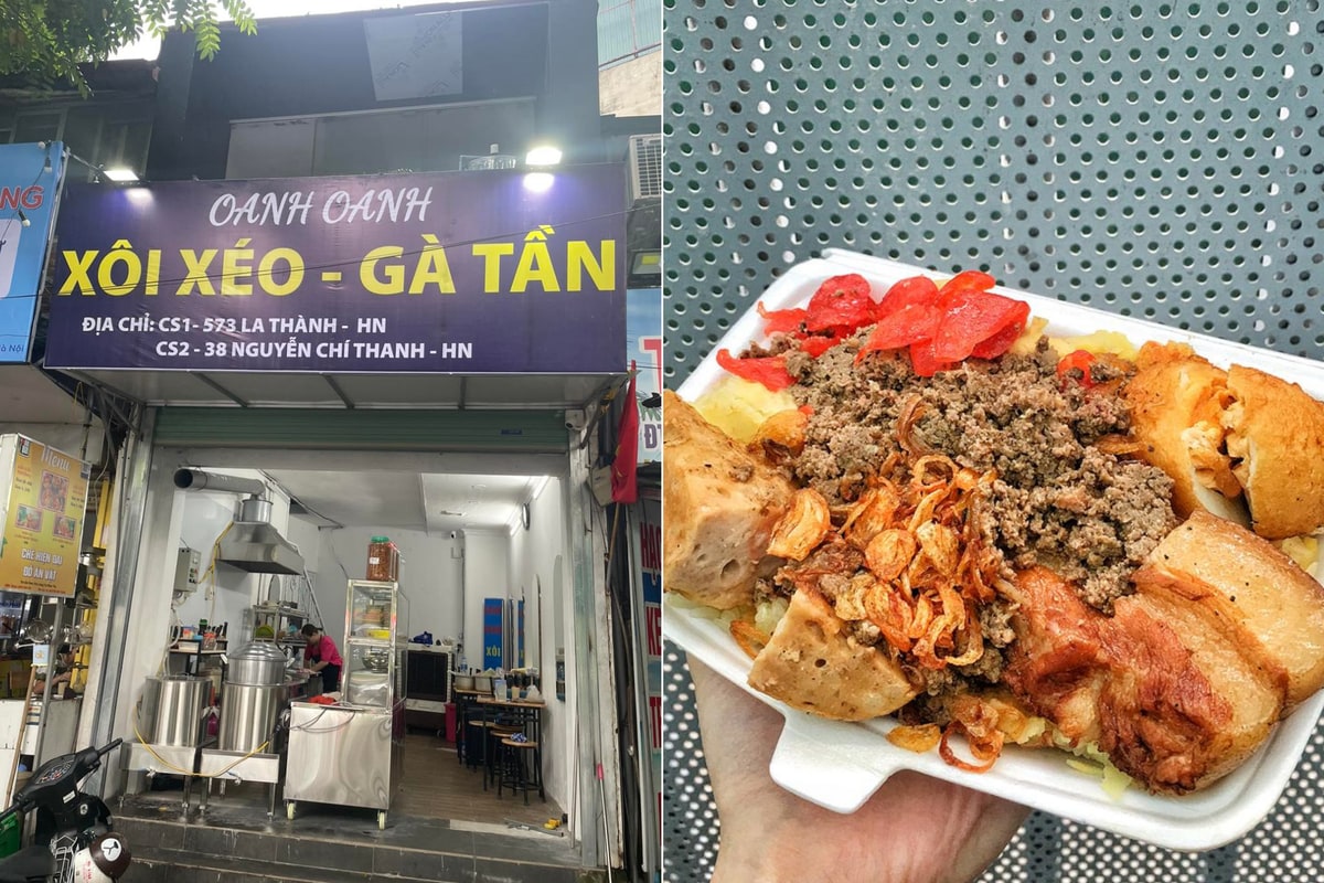 Xôi xéo Oanh Oanh lâu đời, nổi tiếng với hương vị đậm đà, hòa quyện, khẩu phần lớn