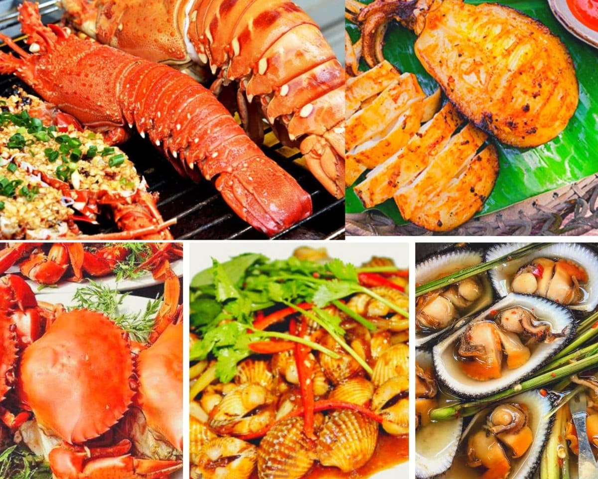 Hải sản tươi sống tại biển Tuy Hòa được chế biến đậm đà, chuẩn vị 