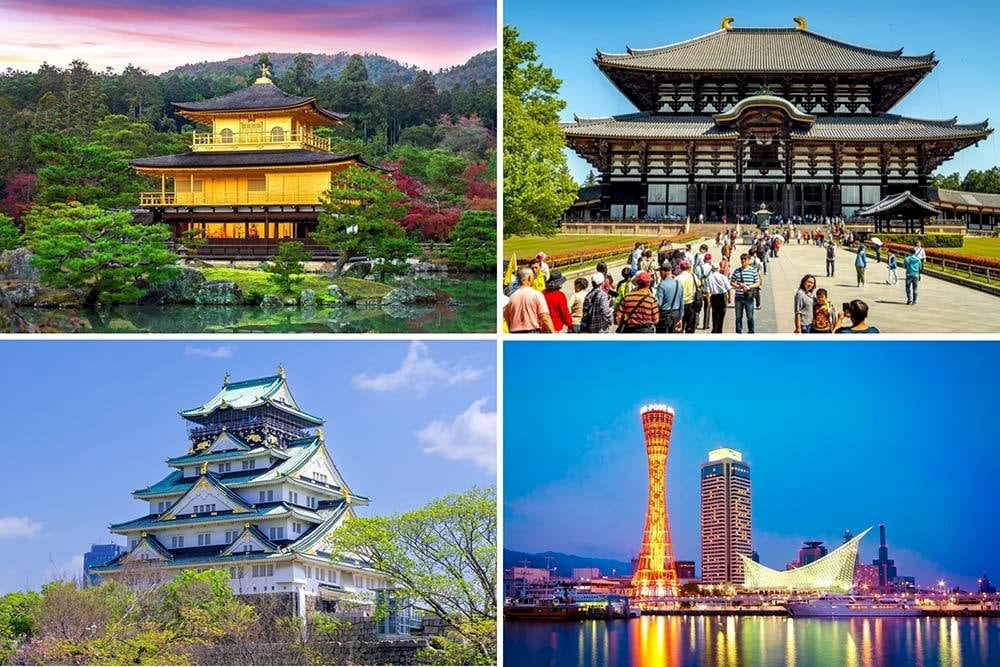 Khu vực Kansai có nhiều địa điểm tham quan