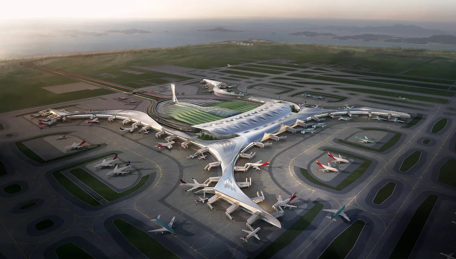 Sân bay Incheon có 4 đường băng lớn