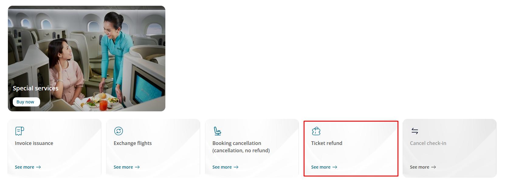 Instructions for refunding tickets on the website 2.