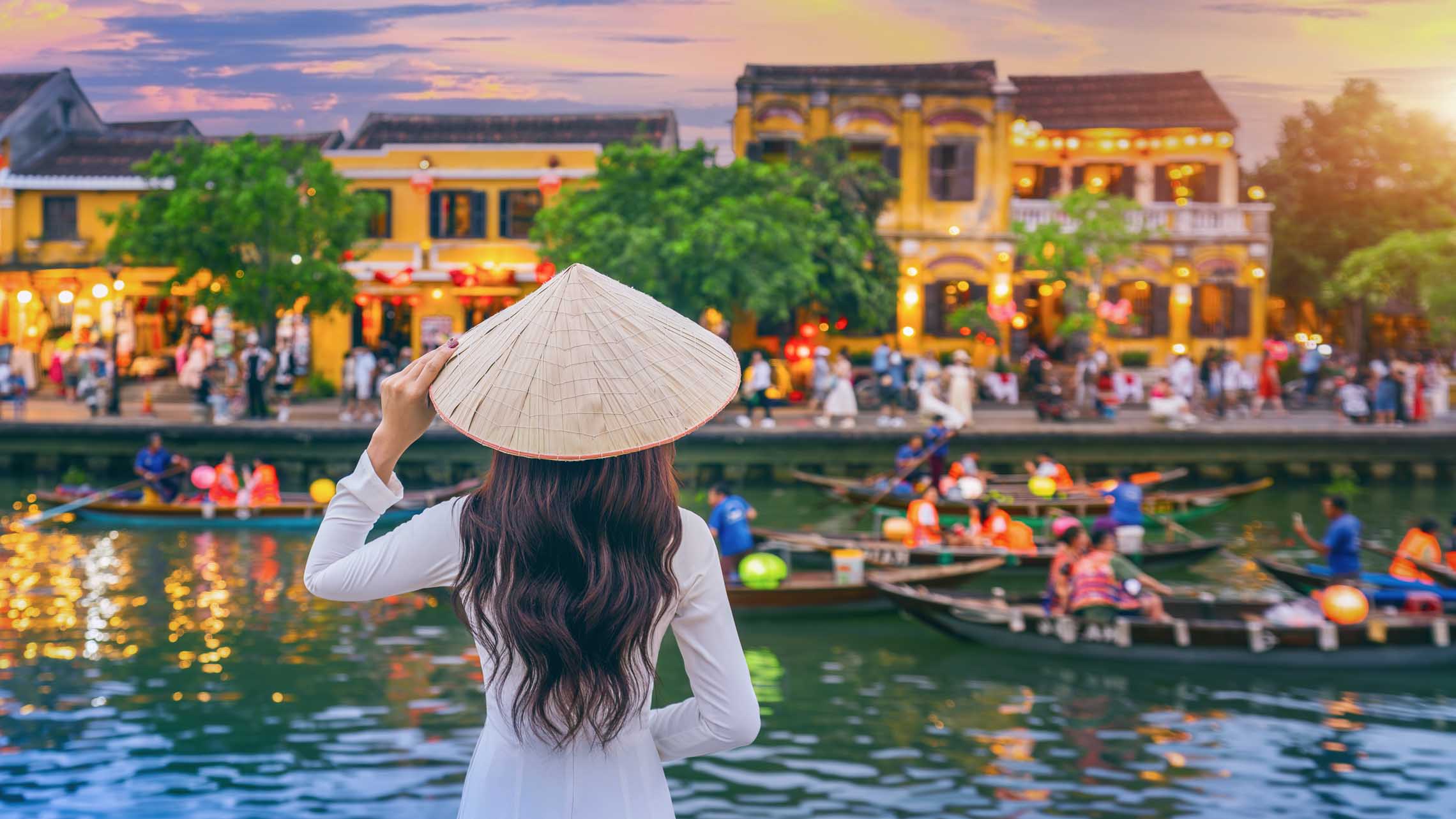 Hoi An Ancient Town sparkles with the vibrant glow of thousands of lanterns as night falls