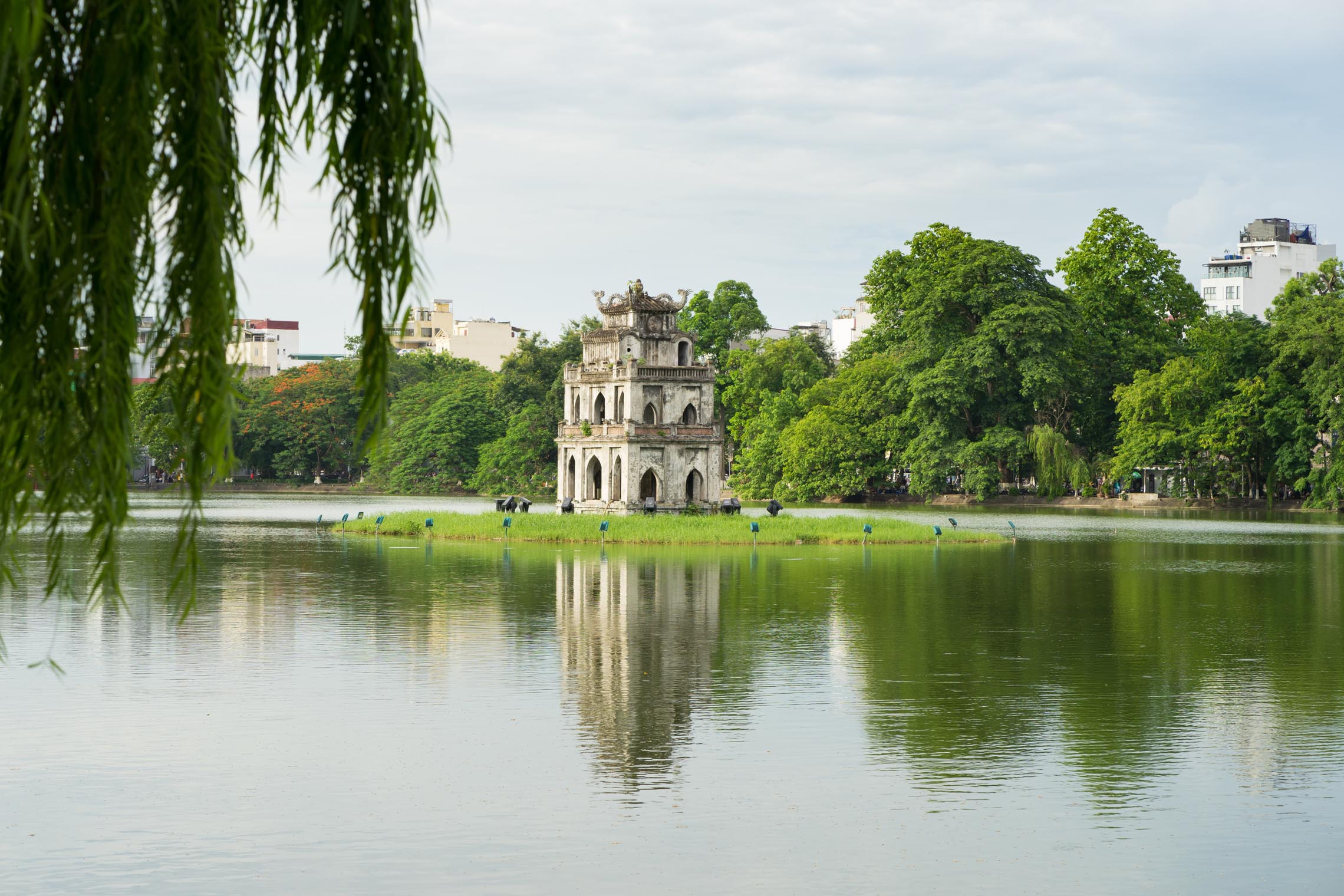 Hoan Kiem Lake in central Hanoi, a popular place for things to do in Hanoi.