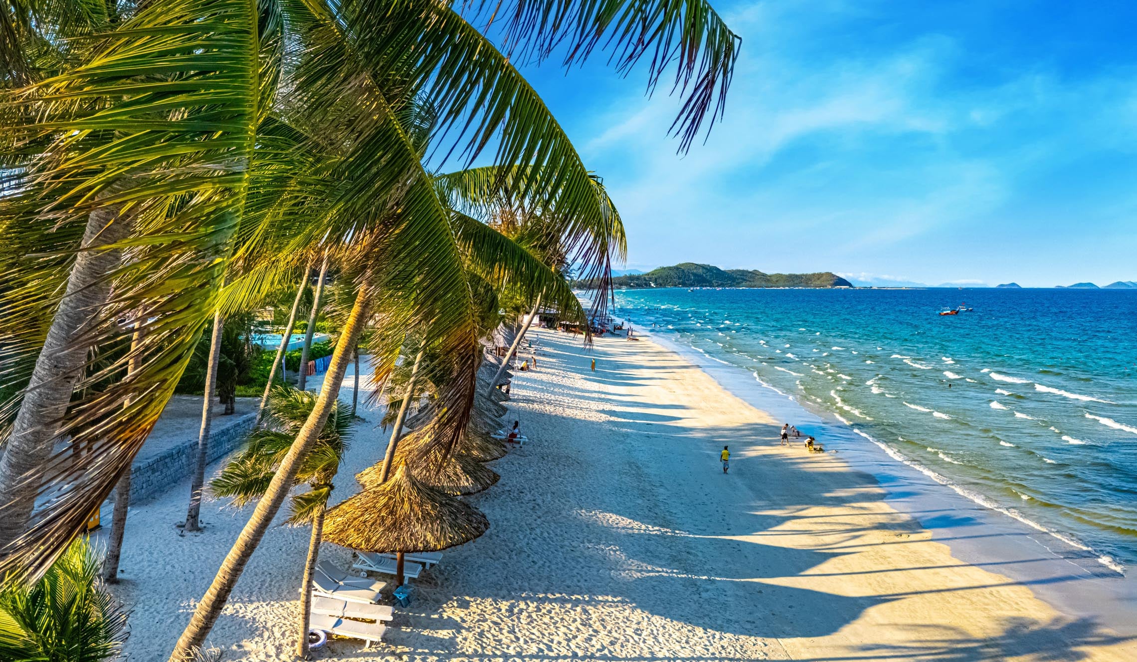 Golden sand and turquoise water make the beach one of the top Things to do in Nha Trang