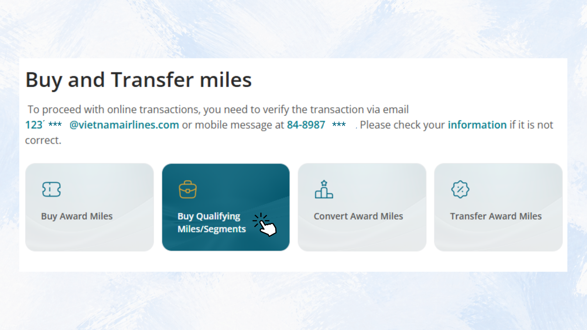 Login to the member account on the website.
