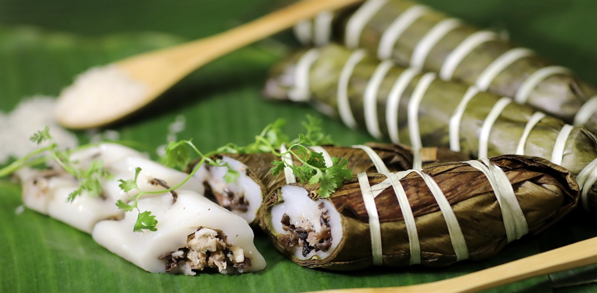 Món bánh tẻ truyền thống với vỏ mềm , nhân đậm đà với thịt và mộc nhĩ