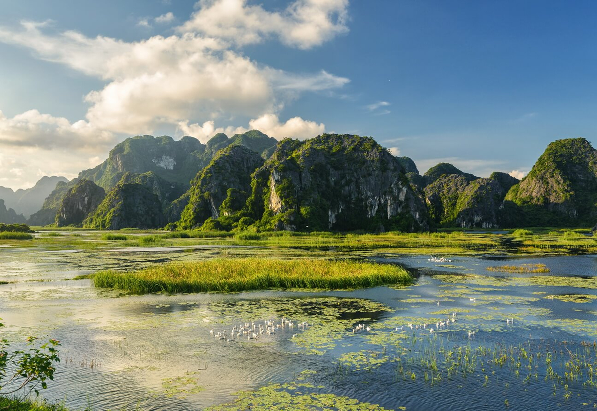 Đầm Vân Long – bức tranh thủy mặc của Ninh Bình