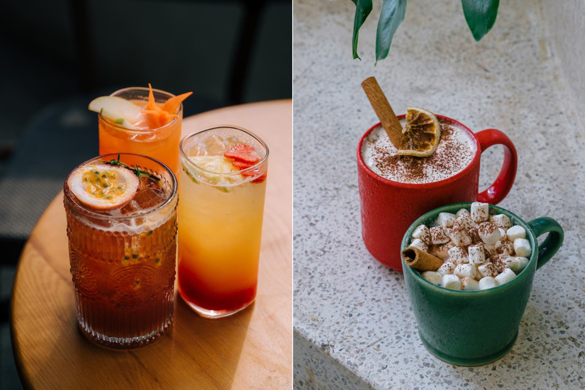 Menu quán đa dạng món đồ uống theo mùa, được bày trí đẹp mắt 