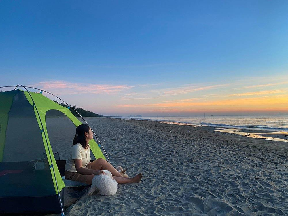 Biển Tiên Trang phù hợp cho hoạt động cắm trại, dã ngoại nhờ không khí trong lành
