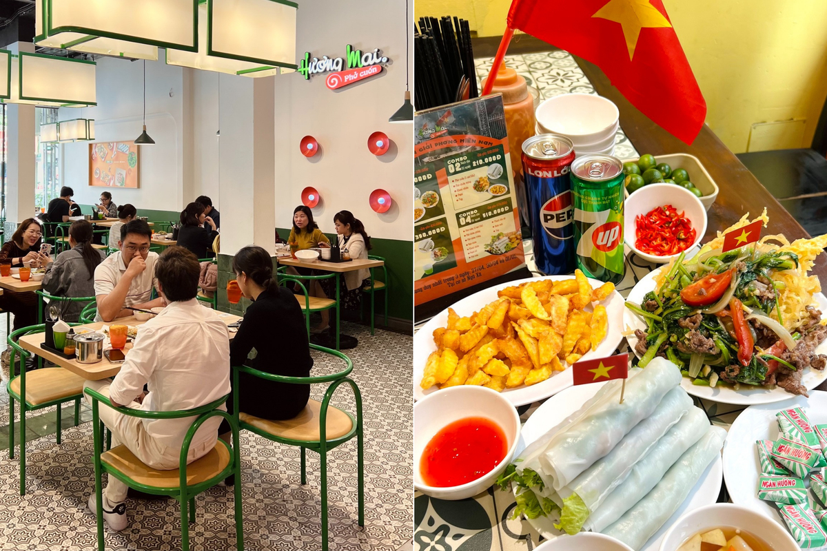 Phở cuốn Hương Mai có nhiều chi nhánh trên khắp địa bàn Hà Nội