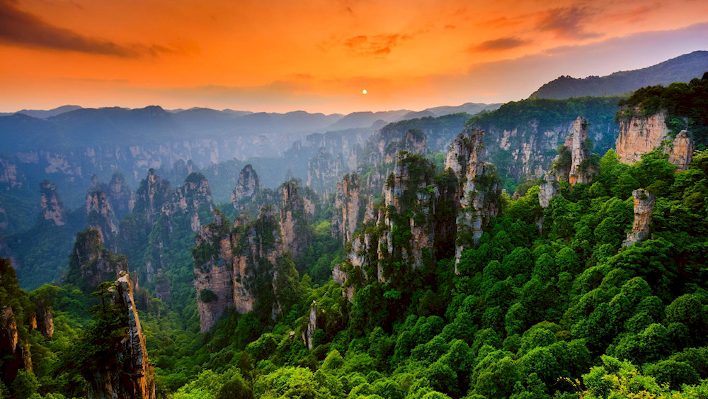 The surreal scenery and thrilling glass bridge system make this an unmissable destination in China