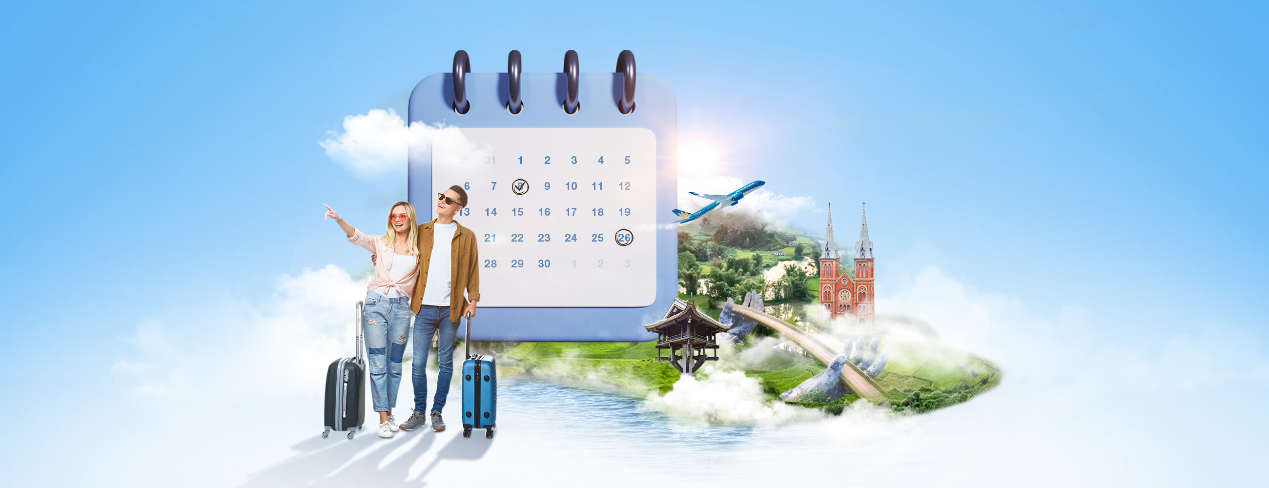 Vietnam Airlines ưu đãi 15% giá vé khi mua sớm online chặng Quốc tế