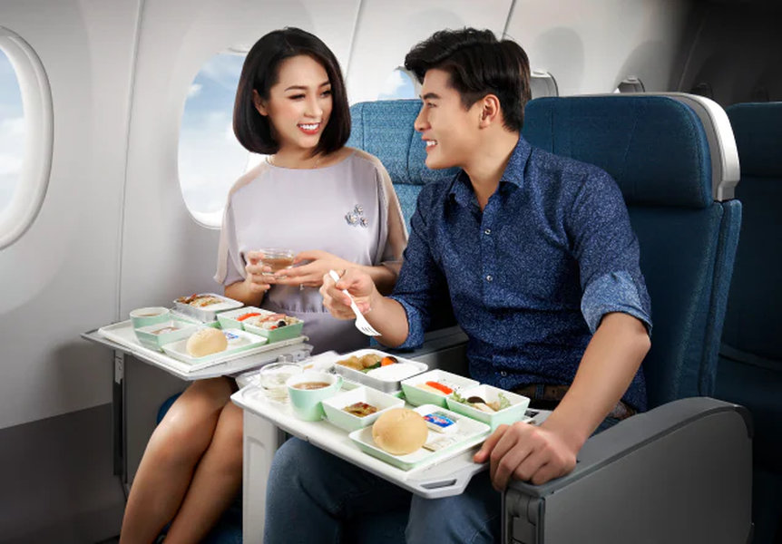 Enjoy meal service during your Vietnam Airlines flight to Melbourne.