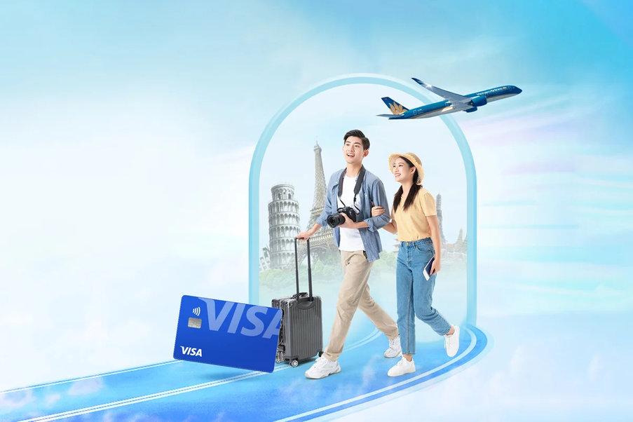 旅行者はVisaカードをベトナム航空ロイヤリティプログラムとリンクしてより速くマイルを獲得できます