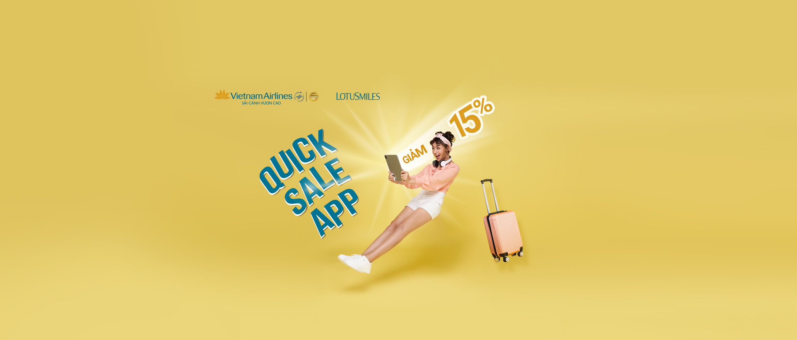 Đặt vé trên ứng dụng di động của Vietnam Airlines giúp Quý khách tiết kiệm giá vé lên đến 15%