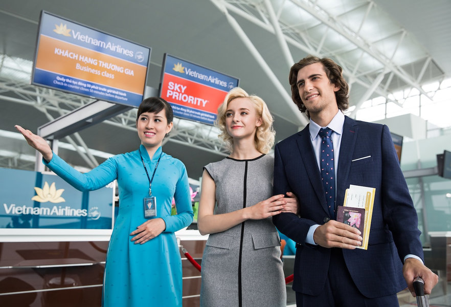 Clear signage and helpful staff make your transit smoother with Vietnam Airlines.