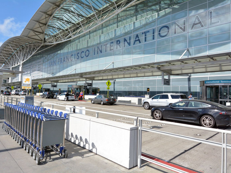 Passengers have many choices with transport options to exit the airport to the downtown