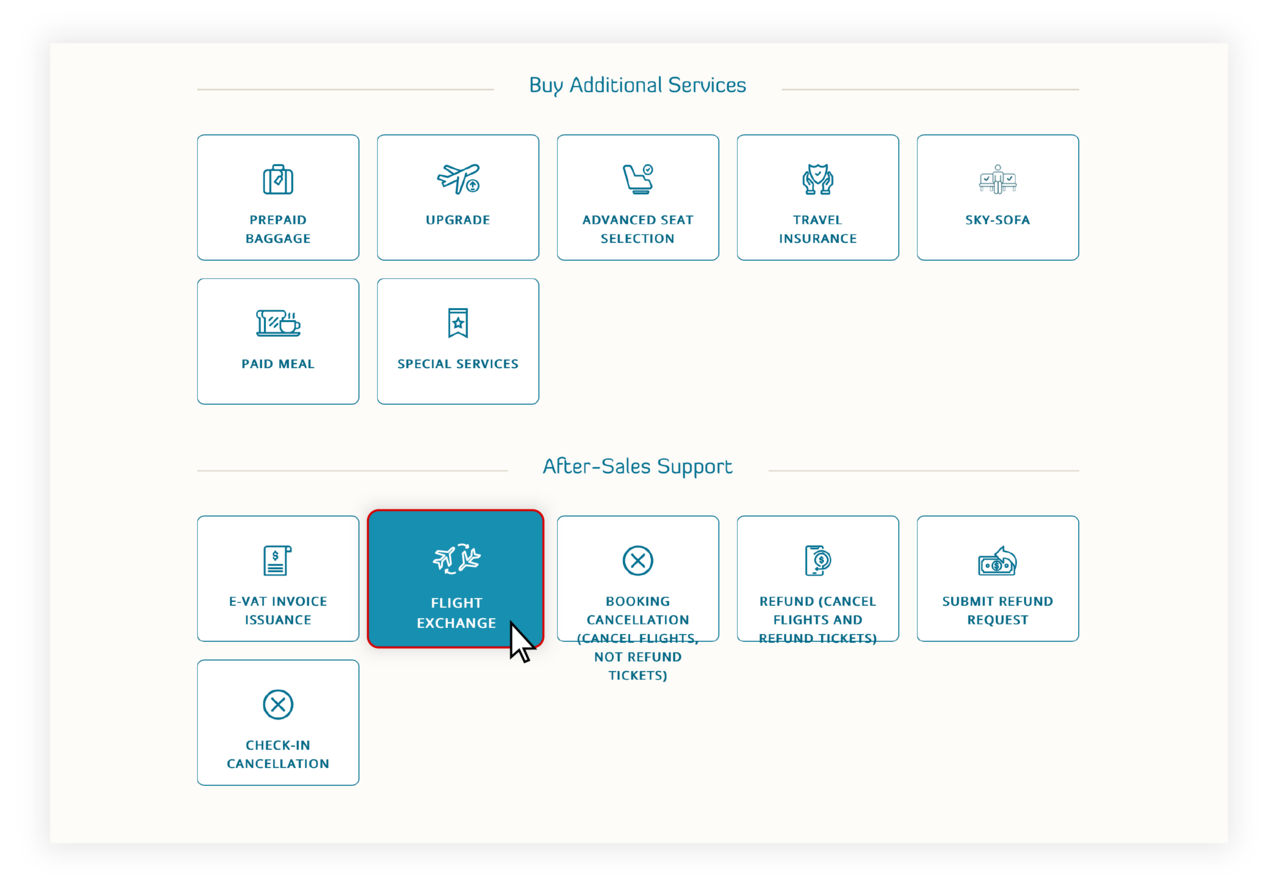 Hướng dẫn đổi vé trên website 2.